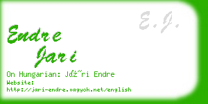 endre jari business card